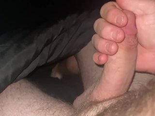 playing with my cock and getting it hard for my girl 