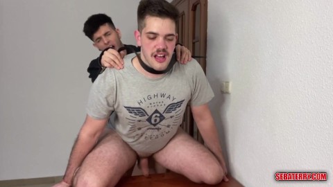 my straight best friend makes me eat his ass on the table