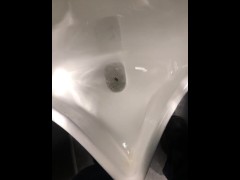 Video As I Pissed Into the urinal & began stroking myself, It actually felt like I was being watched today