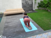 Preview 1 of A guy with a huge dick fucked his stepsister after yoga while parents are not at home