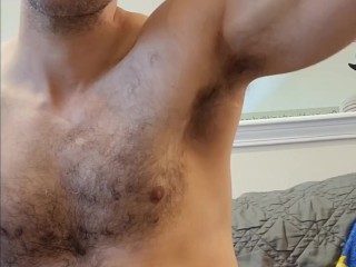 Muscle Bear Flexing and Showing off Armpits!