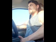 Preview 1 of Country boy jacks off while driving