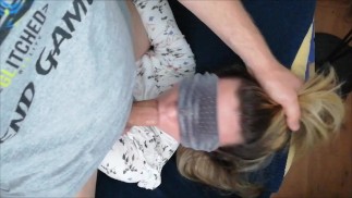 POV, blowjob and cumshot on a pretty face