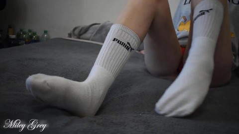 Sexy Legs In Long Socks 🔥 | Miley Grey