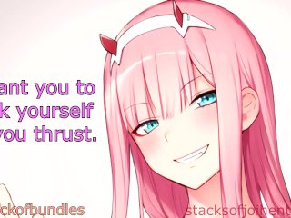 Zero two lovingly ties up her_good boy \Bondage petplay hentai Oral & Anal JOI/(Commission)