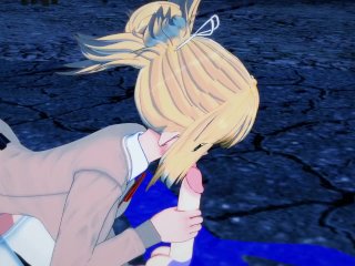 DR Stone Hentai - Kohaku blowjob and fucked