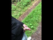 Preview 5 of Pissing and wanking in the forest