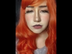 cosplay Redhead with big tits gets fucked and made fun of by her boyfriend