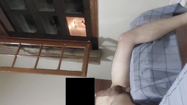 Flashing Masturbation Naked at Open Window for the Neighbor (very High Risky)