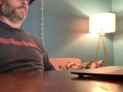 Preview 2 of Stroking My Dick At The Table