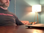 Preview 3 of Stroking My Dick At The Table
