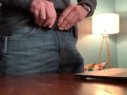 Preview 4 of Stroking My Dick At The Table