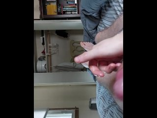 Tatted_White Boy Jerks_His Morning Wood While Watching_Porn