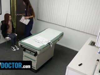 Perv Doctor - Ginger Teen Discovered Her Health Insurance Expired Pay Her Doctor With Pussy Instead screenshot number 0