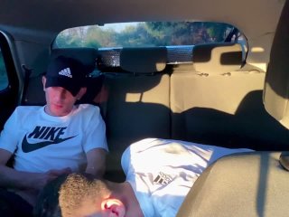 Gay sucking in car outdoor