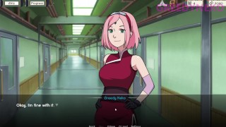 Entrenador Kunoichi 5 (Naruto) hablando con Sakura