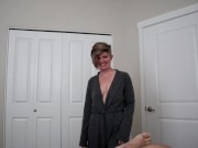 Preview 6 of Cucking and Teasing Hubby Through Condom Camel Toe Slide