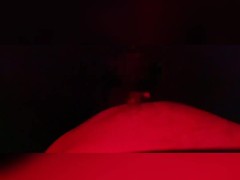 Brunette sucking cock in glory hole