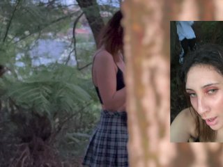 SO HORNY THAT I FUCKED MY IN THE FOREST AT NIGHT - HE CAME ON MY JUICY TITTIES