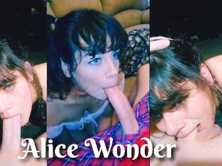 Shy Submissive Daddy's Girl Sucking Cock & Deepthroating BWC - Alice wonder Deepthroat Training