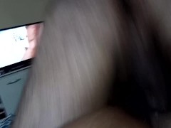 Inverted pussy and dick deep inside the bitch watching anal orgy in porno, she a bitch🍆🍑🕳️🤤💦💦