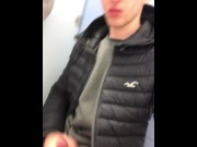 Preview 2 of Horny Lad Jerking Off in Public Toilets