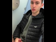 Preview 4 of Horny Lad Jerking Off in Public Toilets