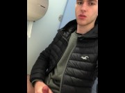 Preview 6 of Horny Lad Jerking Off in Public Toilets