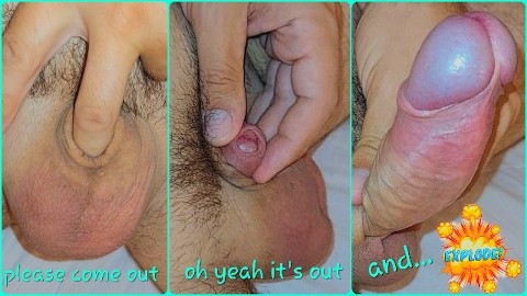 MICRO PENIS .....start from inside  and explode to a big cock on the end ( like popcorn)