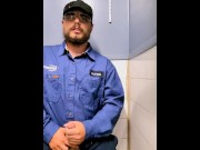 Preview 3 of Massive cumshot in the bathroom at work