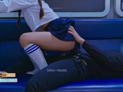 4K Thai Cut, Horny risa gets fucked on a train [thai amateur] creampie.
