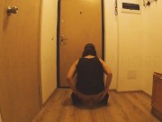 SISSY FUCKS HERSELF IN THE FLAT WITH A DILDO AND AN ANAL PLUG