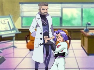 New Professor Turo in Pokémon Violet Gets Sloppy Blowjob By James From Team Rocket