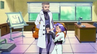 Pokémon Violet's New Professor Turo Gets A Sloppy Blowjob From Team Rocket's James