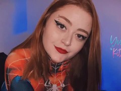 Mulher Aranha dominando corninho | ROLEPLAY CUCKOLD COSPLAY