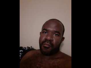 vertical video, nudist, solo male, ebony
