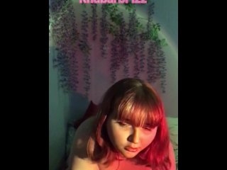 amateur, vertical video, bbw, redhead big tits