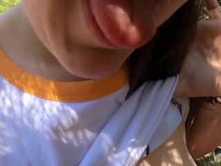 Hiking Babe Shows_Ass and Gets_Fucked POV Cum_in Mouth