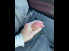 Surprise Handjob While I Was Driving Down The Highway Ending With A Loud Moaning Orgasm