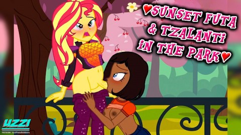 Sunset Shimmer Futa & Tzalanti in the Park Equestria Girls