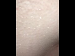 Sissy takes dildo up ass in shower