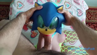Sexy Sonic Cosplay Bad Dragon Dildo Cara Follada Divertido Porno Falla Latina Muñeca Sexual Hentai