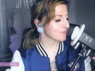 SFW ASMR Amateur Ear_Eating Wet Kisses - PASTEL ROSIE Twitch Model - Sexy Girlfriend TongueEargasm