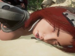 Furry Goatman suit and anime girl fucking