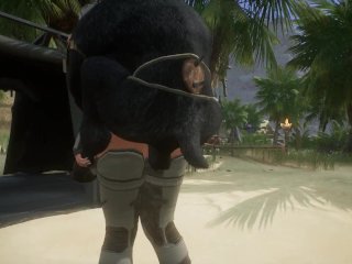 Furry Goatman suit and anime girl fucking