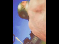 Smoking  Motorcycle  Burnett MILF  rides with a Beast