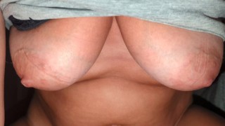 This is all about breasts and nipples all natural POV bouncing tits