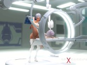Preview 5 of Hot sex in sci-fi med bay. 3d sexy dickgirl android fucks hard a young hottie