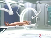 Preview 2 of Hot sex in sci-fi med bay. 3d sexy dickgirl android fucks hard a young hottie