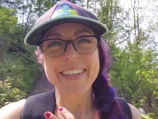 petite, nerdy faery, outdoors, hiking